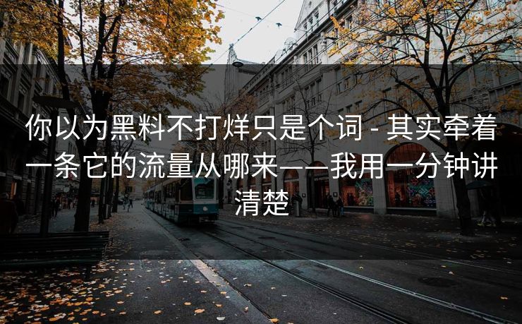 你以为黑料不打烊只是个词 - 其实牵着一条它的流量从哪来——我用一分钟讲清楚